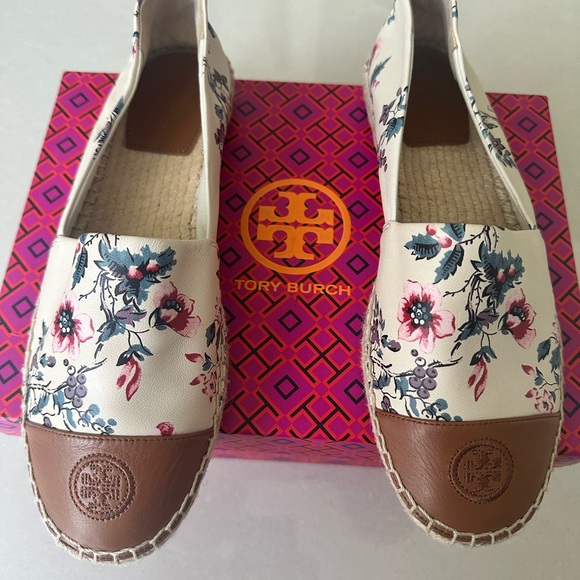 Tory Burch leather floral print espadrilles - Picture 7 of 7